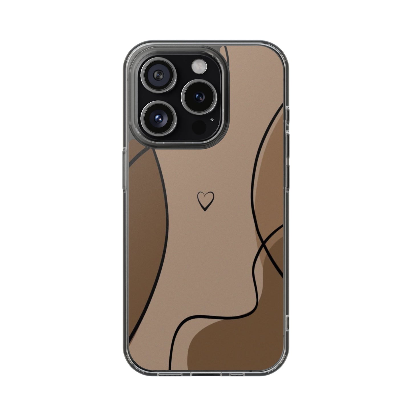 Brown and Beige Abstract Art Phone Case