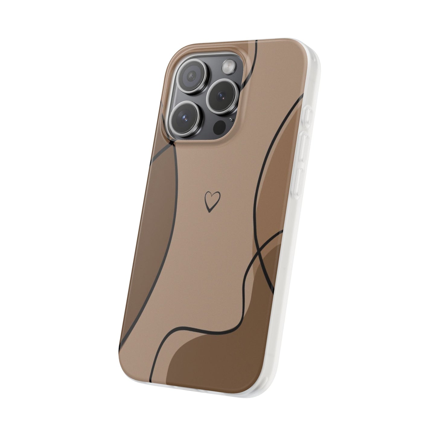 Brown and Beige Abstract Art Phone Case
