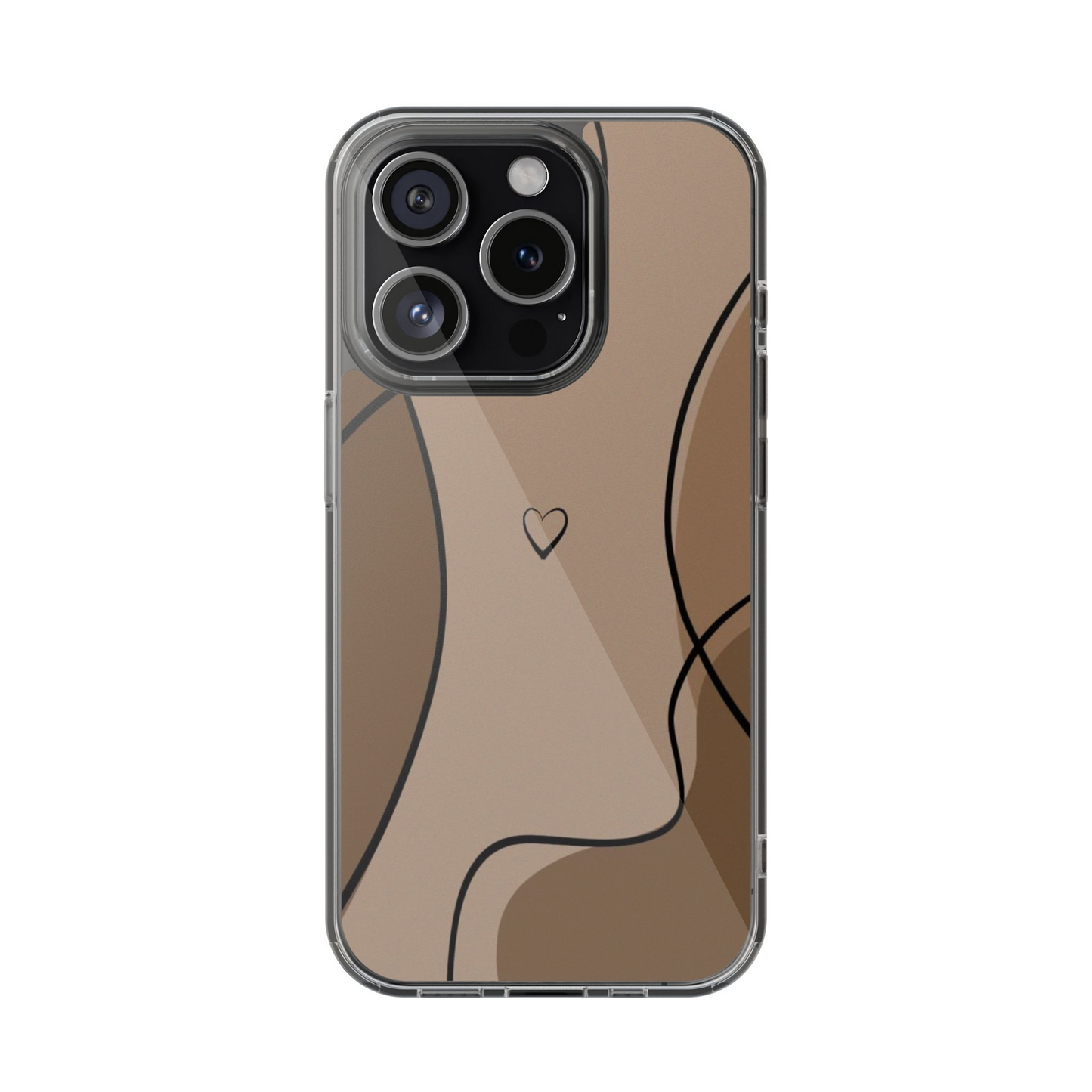 Brown and Beige Abstract Art Phone Case