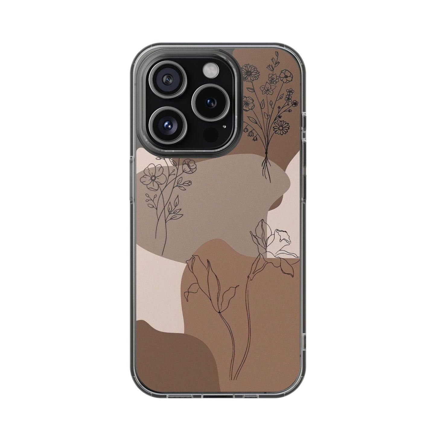 Brown Abstract Art Phone Case