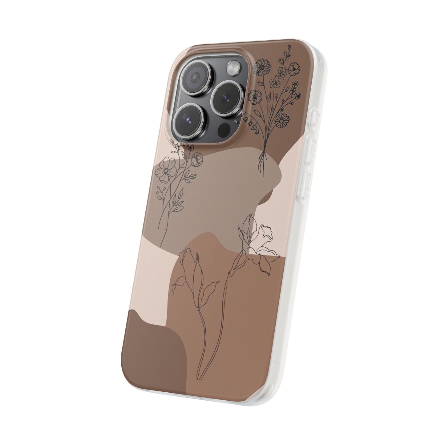 Brown Abstract Art Phone Case