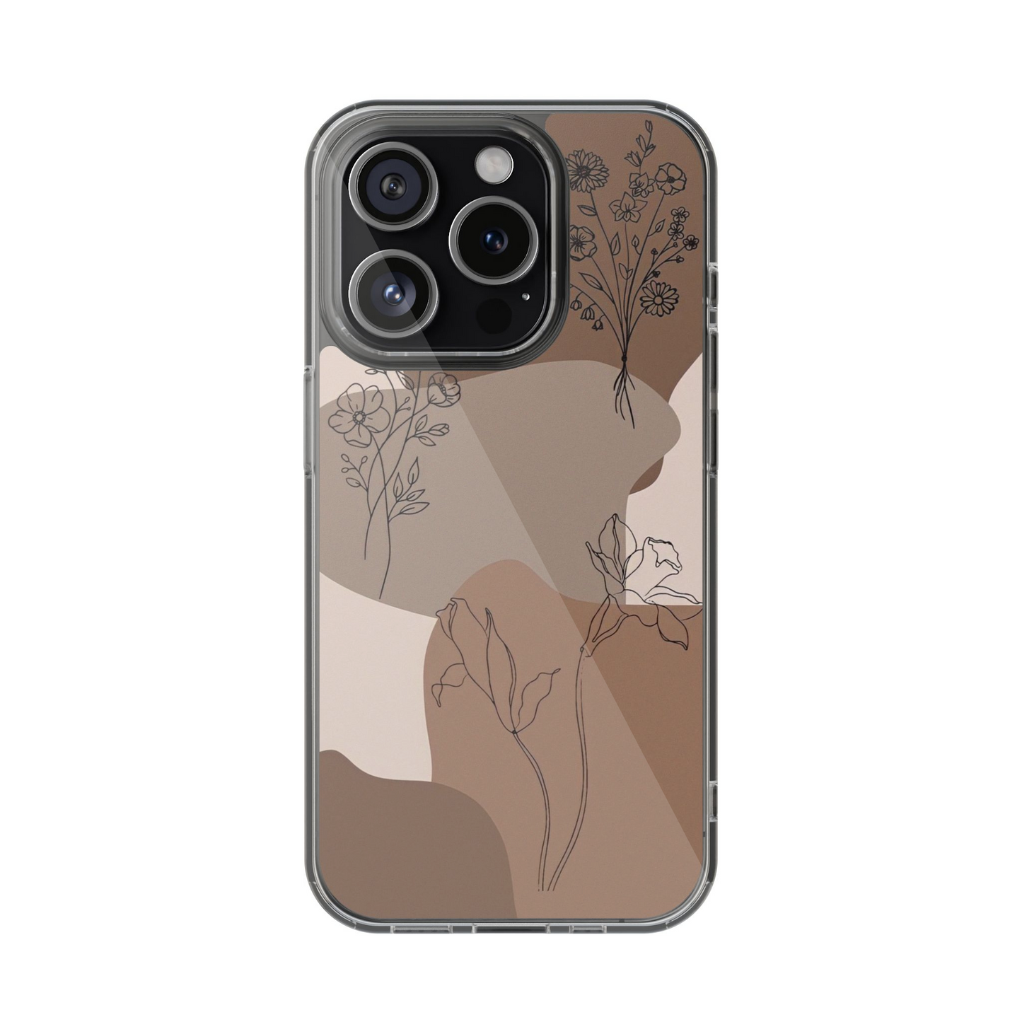 Brown Abstract Art Phone Case