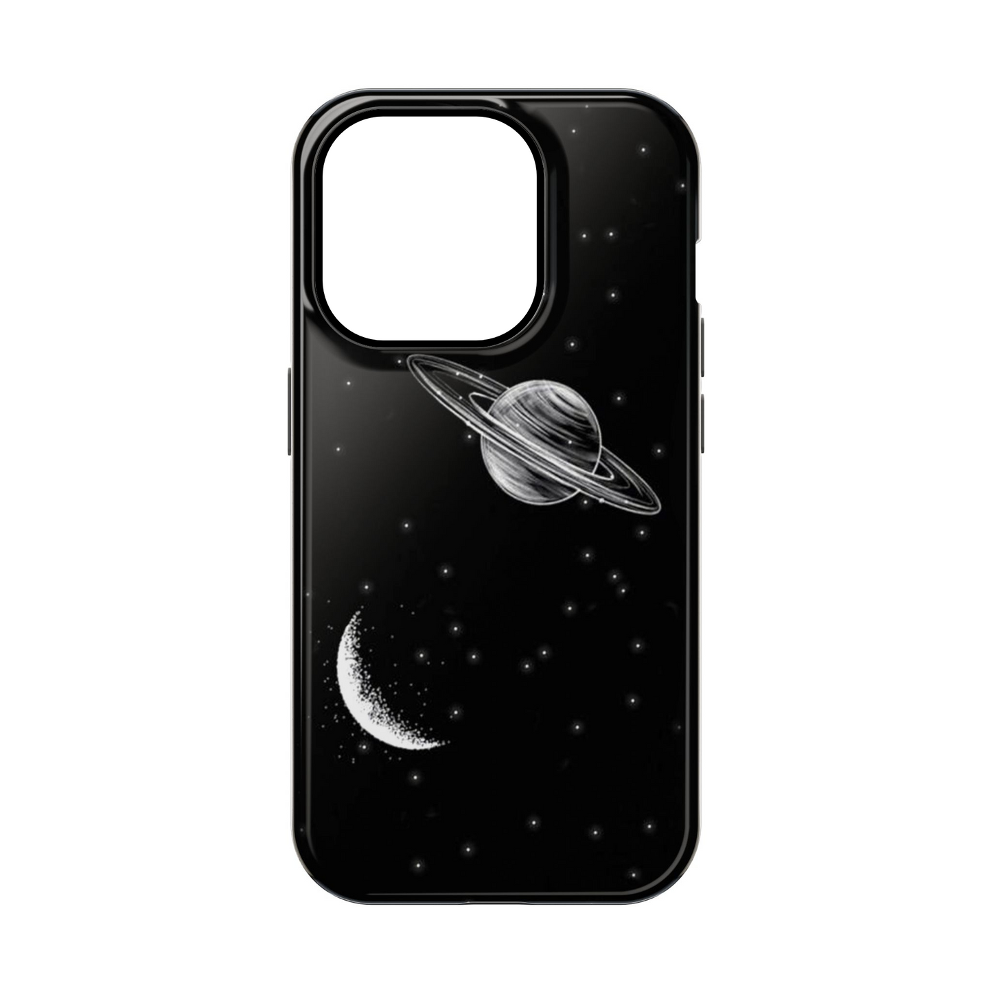 Moon And Saturn Phone Case