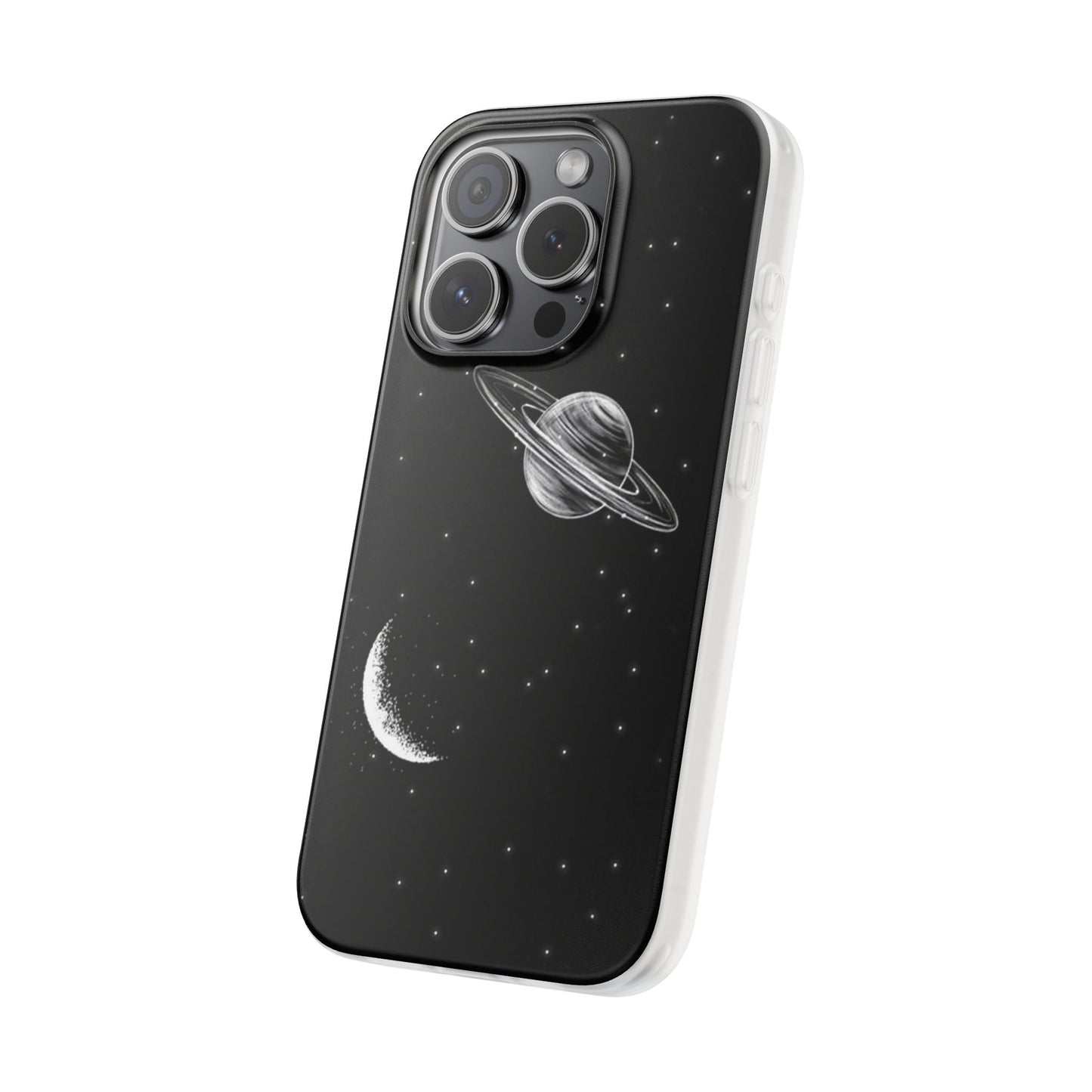 Moon And Saturn Phone Case
