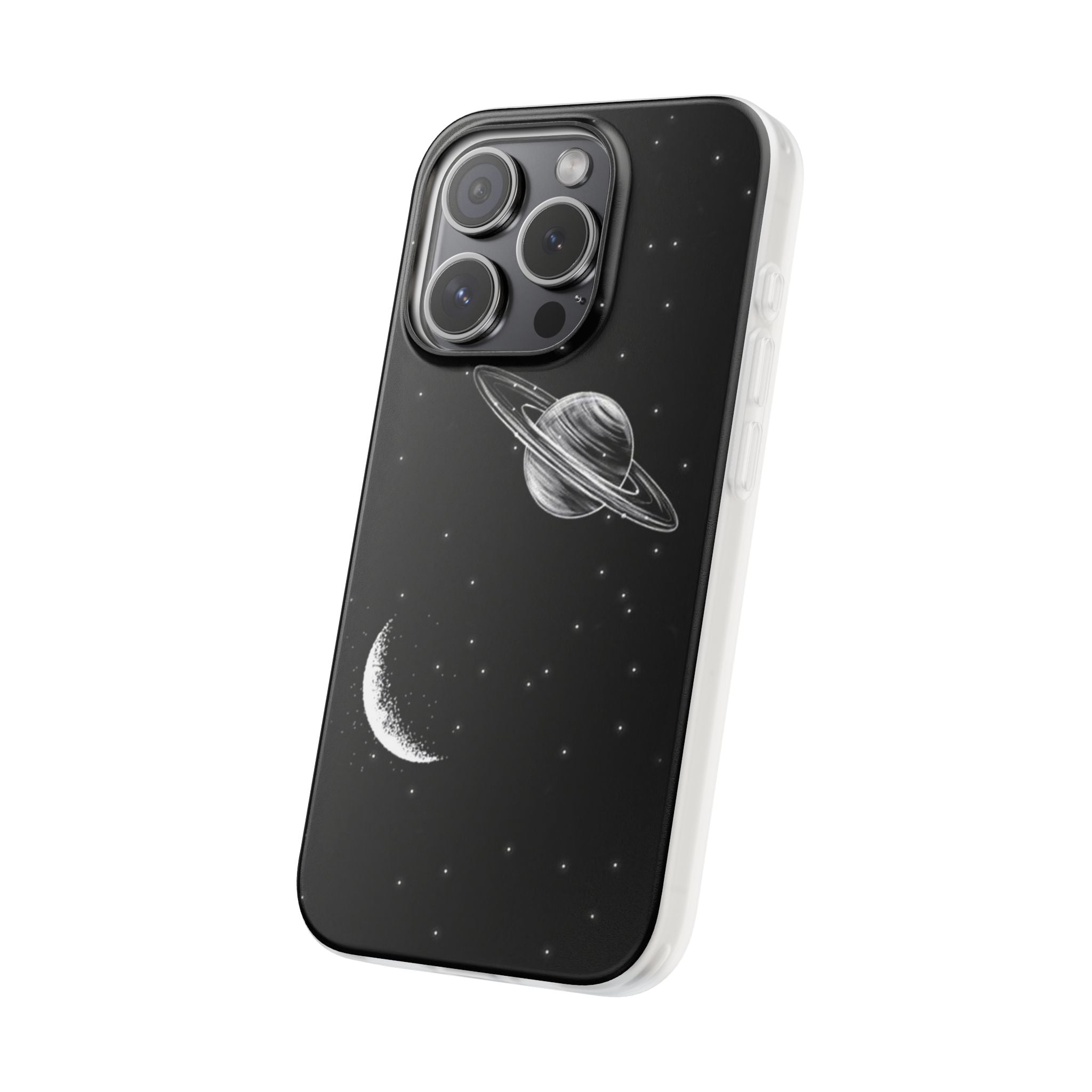 Moon And Saturn Phone Case