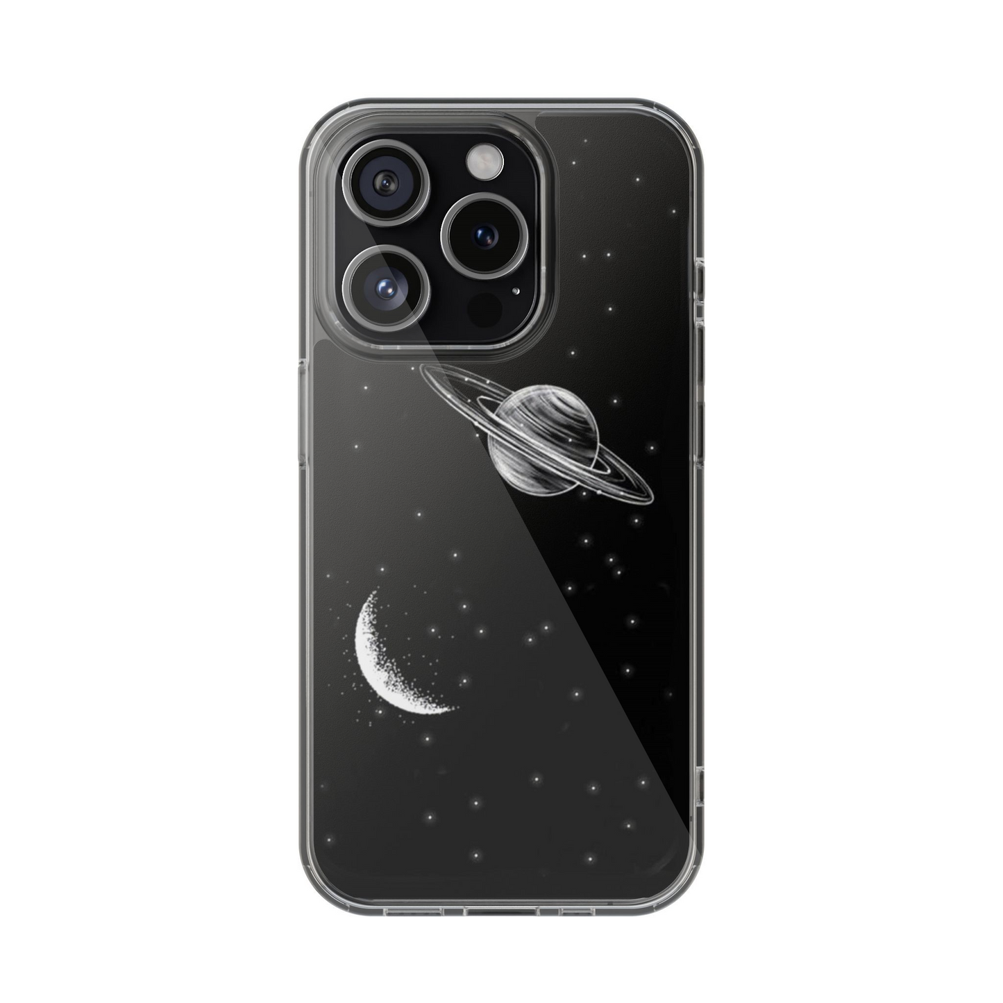 Moon And Saturn Phone Case