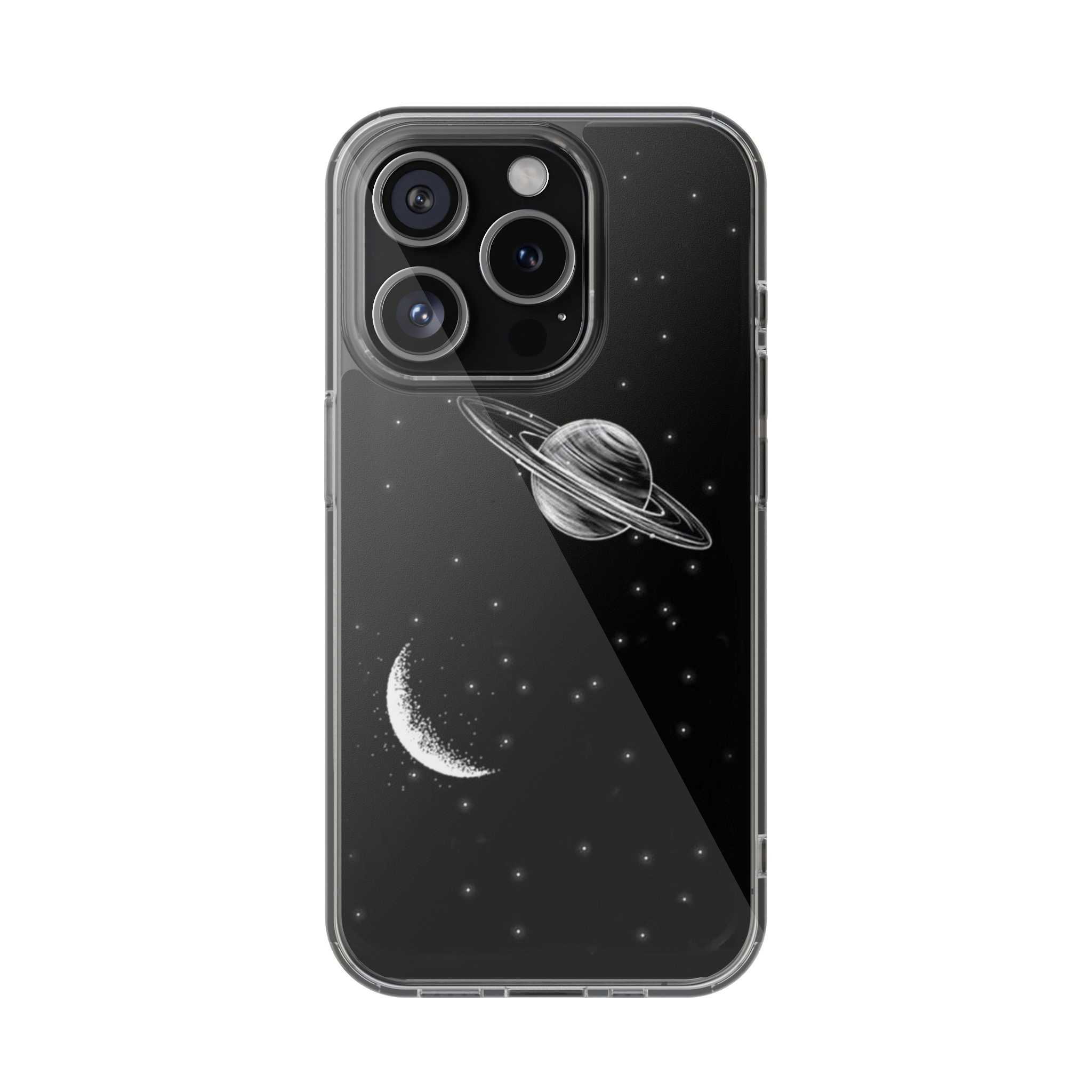 Moon And Saturn Phone Case