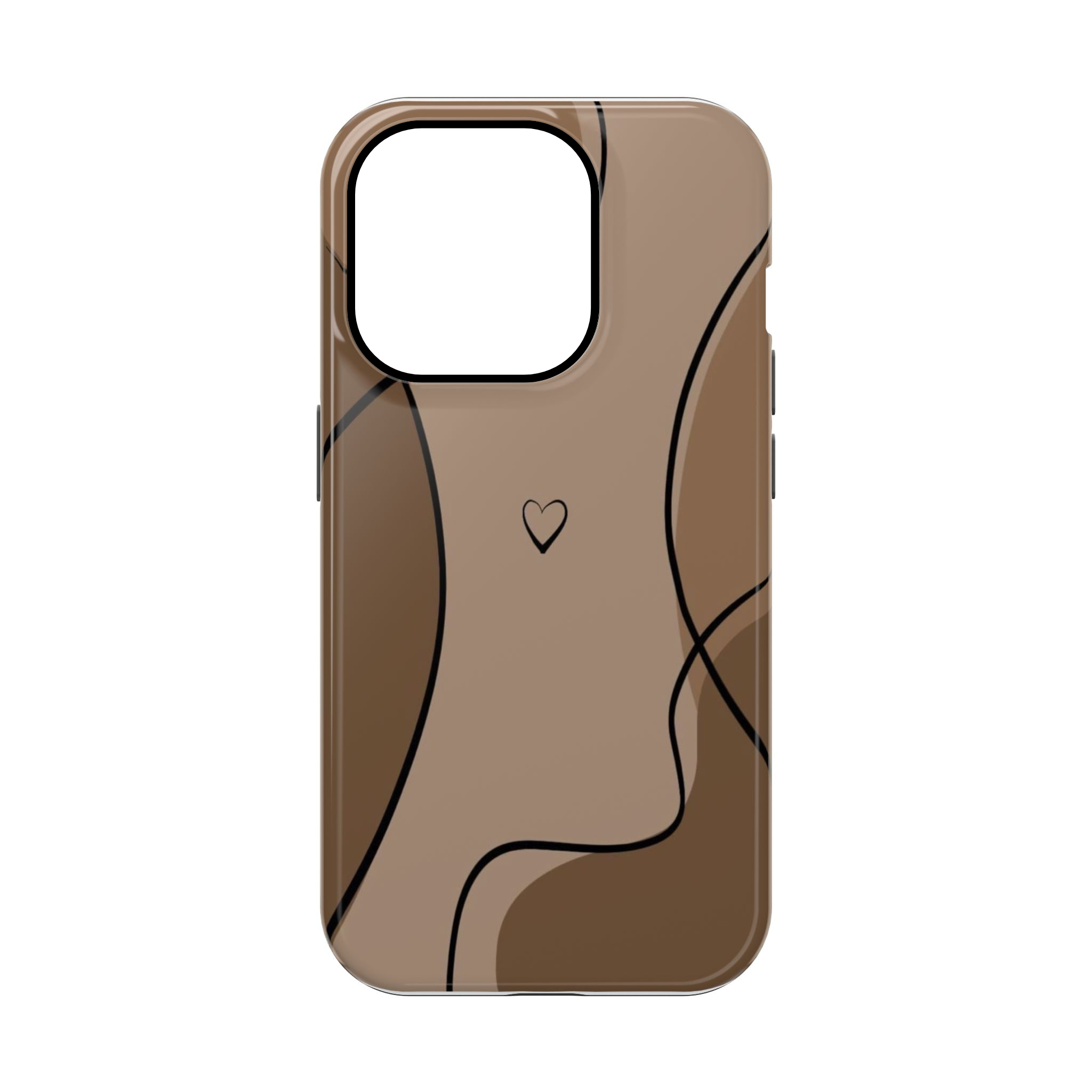 Brown and Beige Abstract Art Phone Case