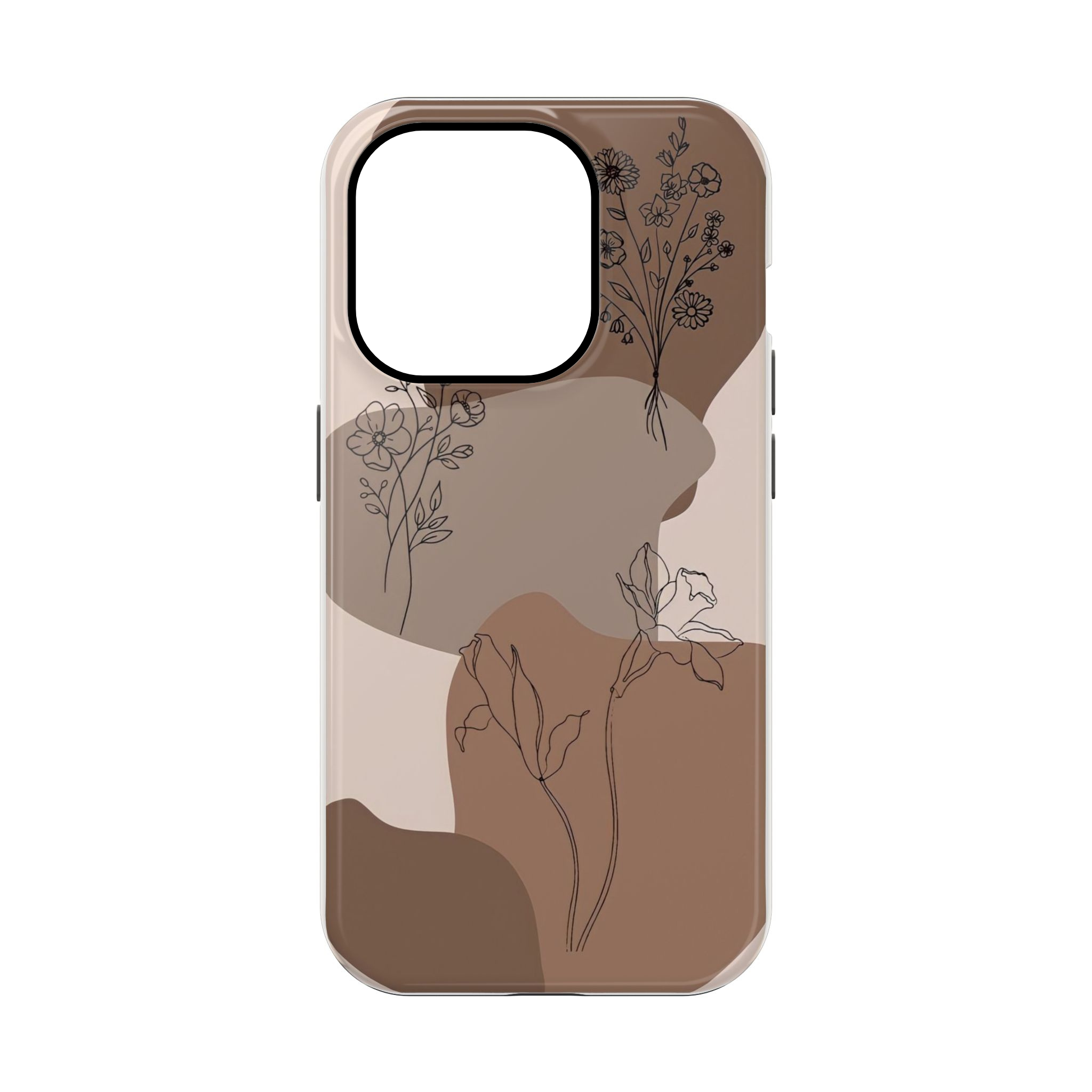 Brown Abstract Art Phone Case