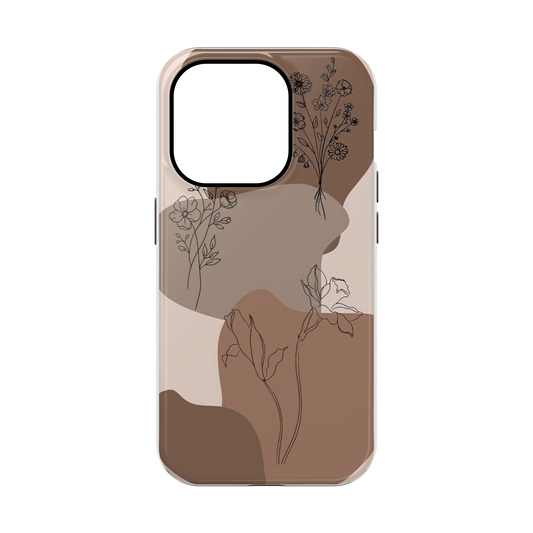 Brown Abstract Art Phone Case