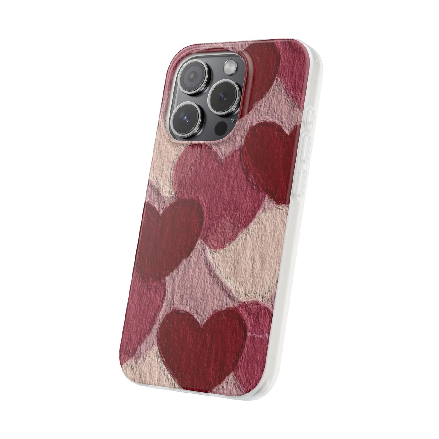 Pink Hearts Phone Case | Two