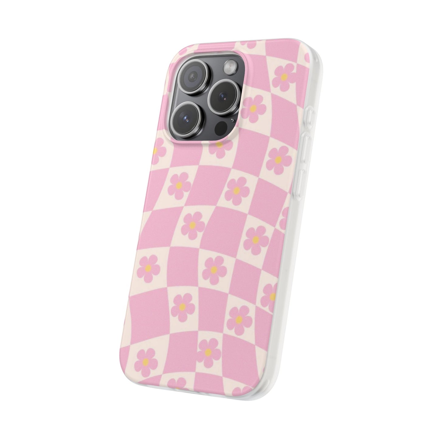 Y2K Pink Flowered Phone Case